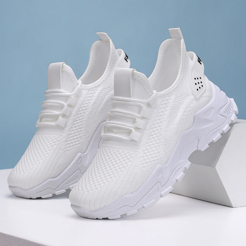 Xarien | Mesh Sneakers with Moulded White Soles