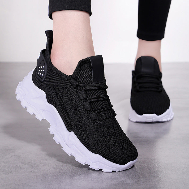 Xarien | Mesh Sneakers with Moulded White Soles