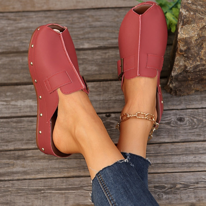 Gertrud | Casual Peep-Toe Platform Sandals for Women