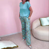 Zahra™ | Two-Piece Set with Top and Printed Wide-Leg Trousers