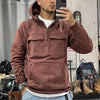 Erik™ | Robust insert hoodie - Khaki / S
