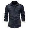 Astra - Denim shirt - Navy blue / S
