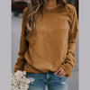 Stella™ - Stylish, comfortable sweatshirt with a round neckline - Khaki / S
