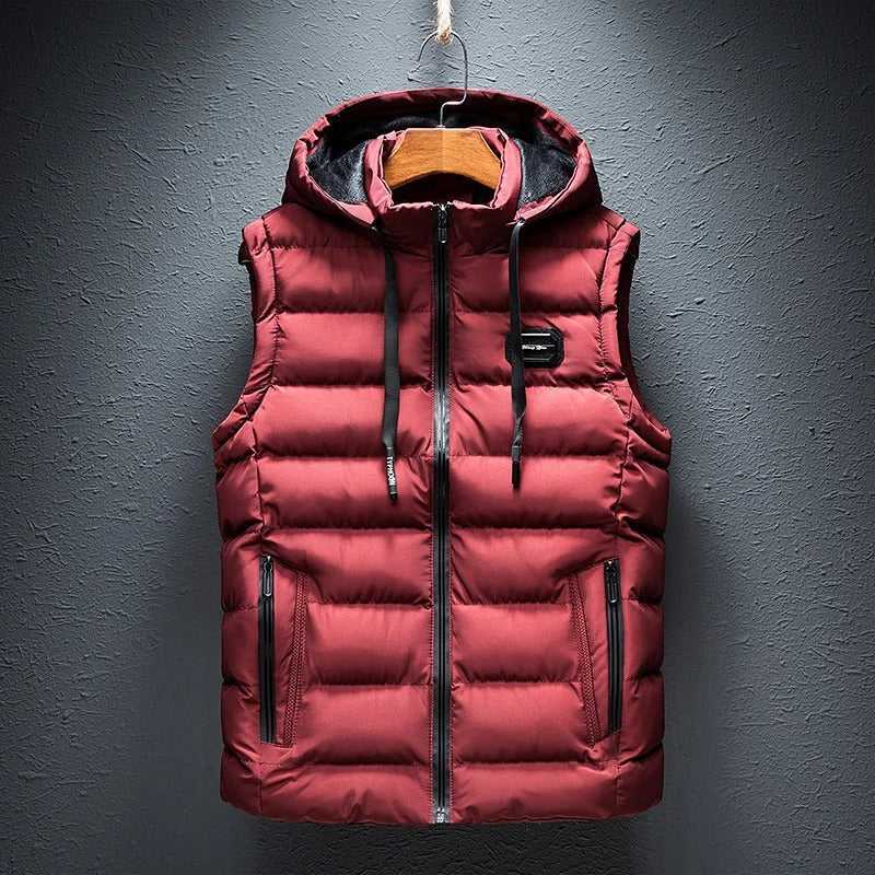 Henry™ | Urban hooded waistcoat - Red / XXS