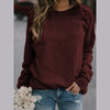 Stella™ - Stylish, comfortable sweatshirt with a round neckline - Wine red / S