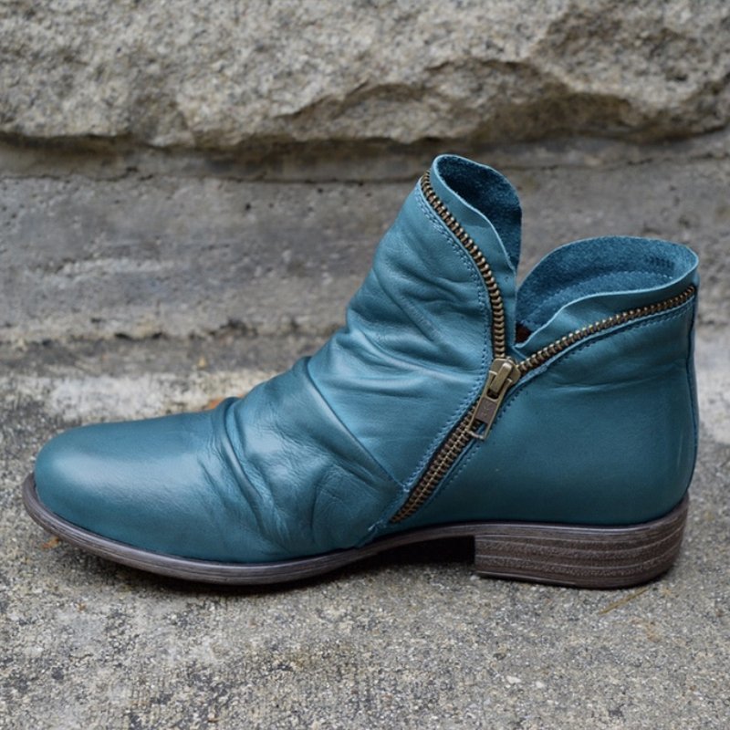 Tamina™ | Stylish leather boots - 2075-D - Blue / 35