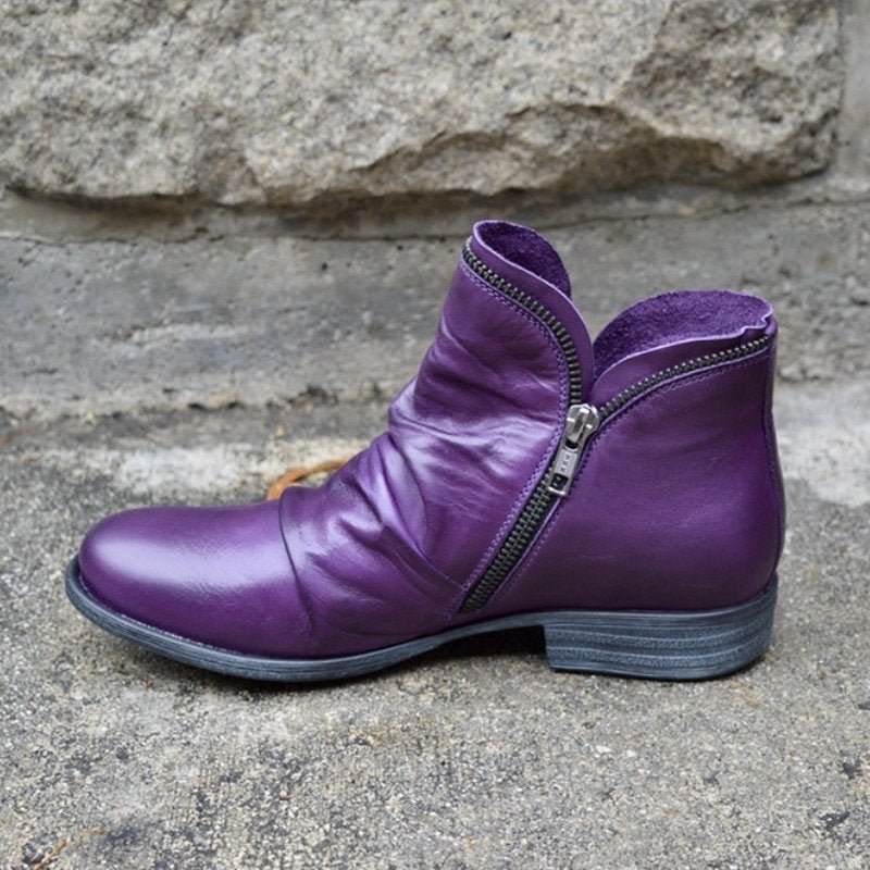 Tamina™ | Stylish leather boots - 2075-D - Purple / 35