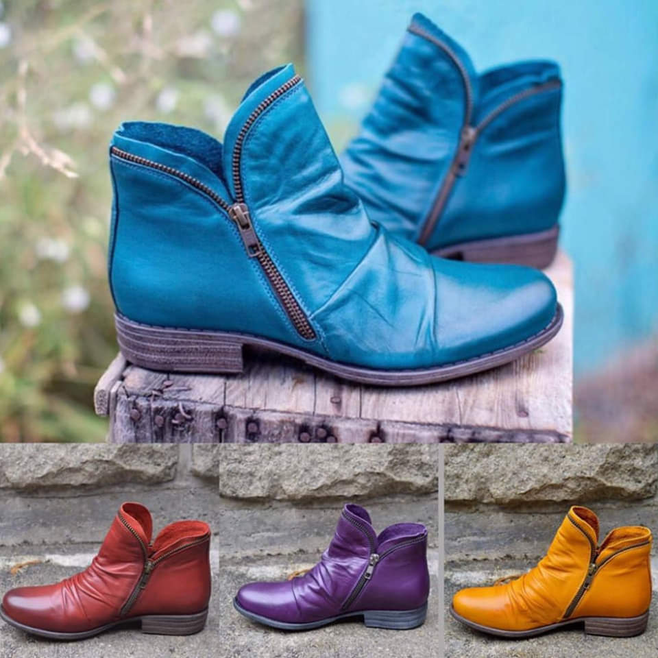 Tamina™ | Stylish leather boots - 2075-D - Black / 35
