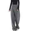 Naila™ | Asymmetric casual trousers - Grey Xiala / XS