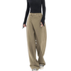 Naila™ | Asymmetric casual trousers - Khaki Xiala / XS