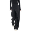 Naila™ | Asymmetric casual trousers - Black Xiala / XS