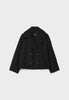 Vespera™ - Short-cut wool coat for women - Black / XS